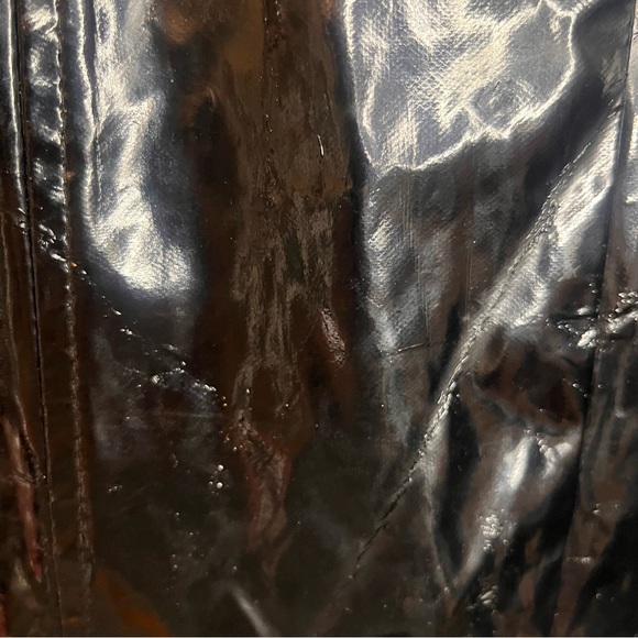 Vintage Lip Service Black Polyurethane Mini Dress Sz S Punk Goth Dark Vamp Rock - Picture 5 of 8